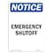 Signmission OSHA Notice, 5" Height, Emergency Shutoff Sign, 5" X 3.5", Portrait OS-NS-D-35-V-11908 - alternate 1